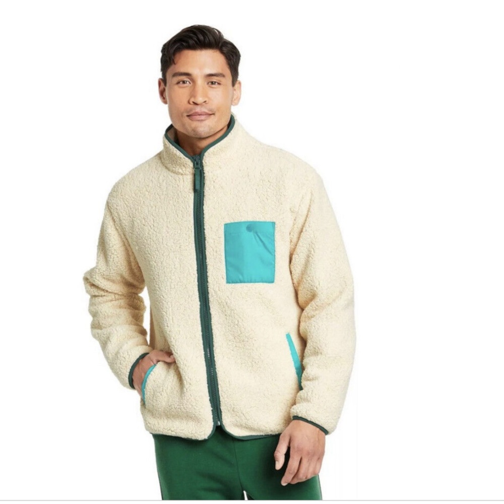 Target x Lego Mens (LIKE NEW) Sherpa Zip Up Jacket Size Large